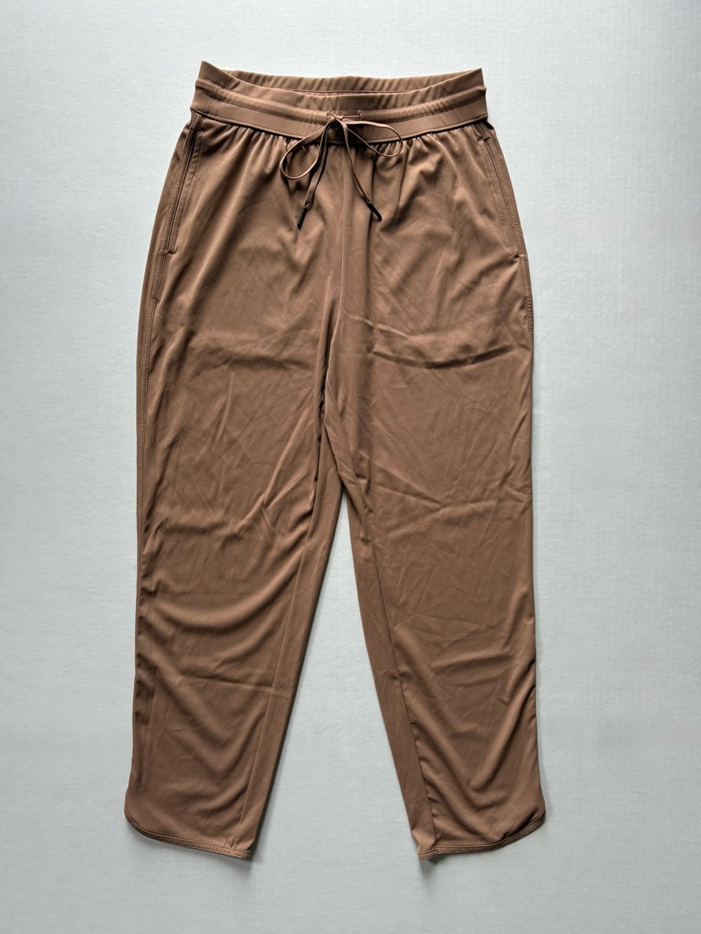 Halara NWT Tan Tapered Golf Pants UPF 40+ Drawstring Joggers Pockets Small